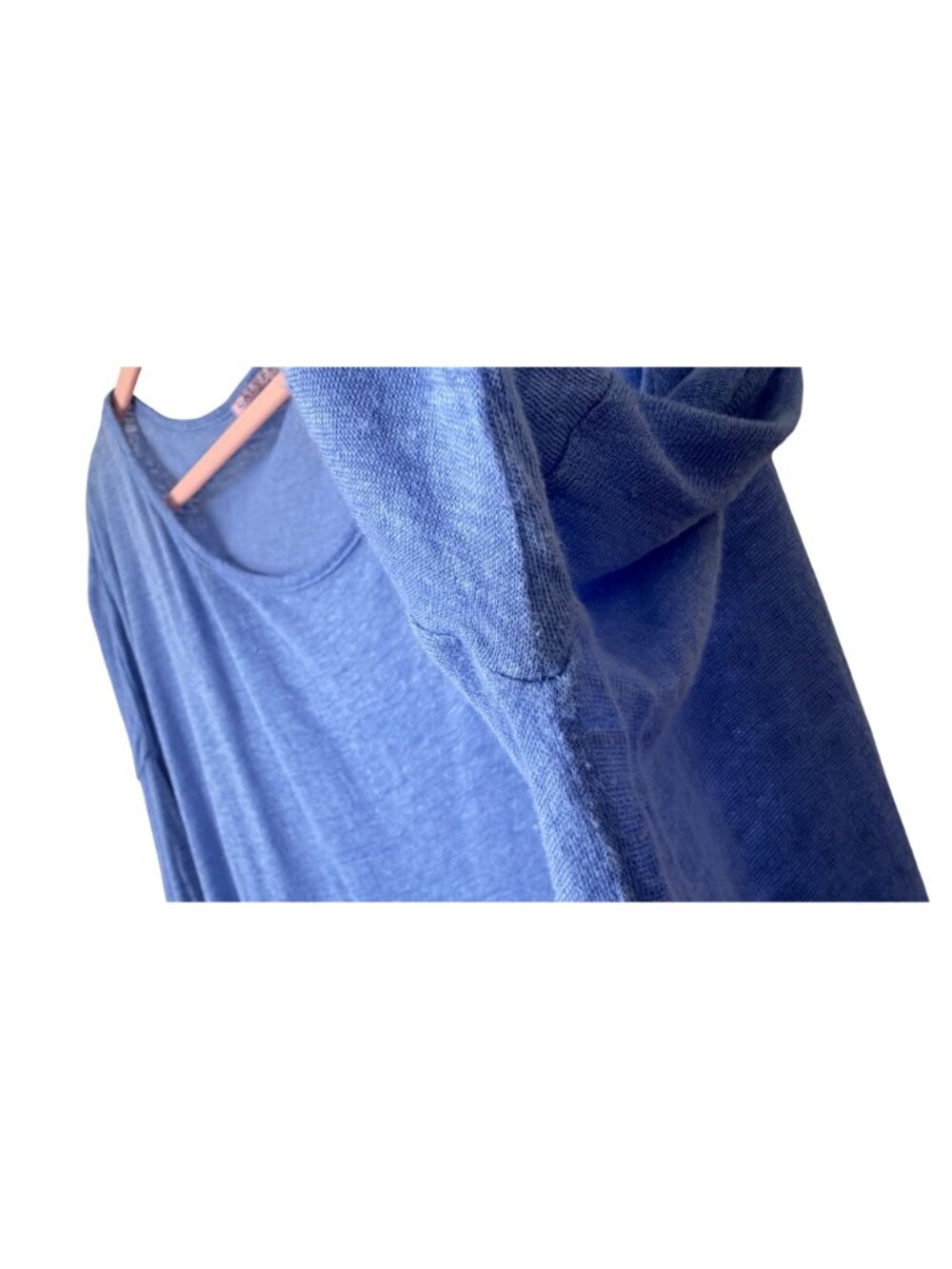Calypso St. Barth Blue 100% Linen Oversized Tunic Top Women’s XS - Picture 10 of 14
